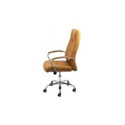 Scaun directorial off 324, piele ecologica, baza cromata, mecanism de balans, suport lombar, 100 kg drm2257
