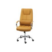 Scaun directorial off 324, piele ecologica, baza cromata, mecanism de balans, suport lombar, 100 kg drm2257
