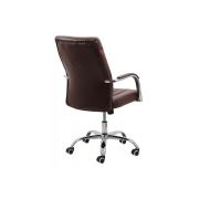 Scaun directorial off 325, piele ecologica, baza cromata, mecanism de balans, 100 kg drm2255