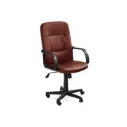 Scaun birou hm denzel, piele ecologica, directorial, mecanism balansare, inaltime ajustabila, 102 kg, maro drm2752