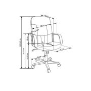 Scaun birou hm denzel, piele ecologica, directorial, mecanism balansare, inaltime ajustabila, 102 kg, maro drm2752