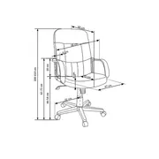 Scaun birou hm denzel, piele ecologica, directorial, mecanism balansare, inaltime ajustabila, 102 kg, maro drm2752