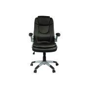 Scaun directorial gn29, cotiere rabatabile, piele ecologica, mecanism de balans, inaltime ajustabila, 95 kg drm2576