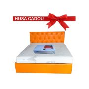 Saltea cu spuma poliuretanica hr, memory foam 4cm, zeus memory comfort dodolut 140x200x20cm,  husa detasabila tricot, hipoalergenica, fermitate tare, greutate maxima sustinuta 150 kg/persoana, saltsib drm3564