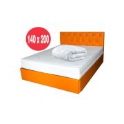 Set saltea cu arcuri, cronos hr spring comfort 140x200x24cm, cu spuma poliuretanica hr 3,5 cm pe ambele fete, husa detasabila tricot, hipoalergenic, fermitate medie, saltsib plus pilota microfibra iarna, lavabila la 95°c drm3583