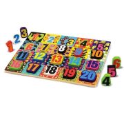 Melissa and Doug - Puzzle lemn in relief Numere de la 1 la 20 - OKEMD3832
