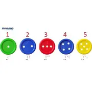 Set cu 140 nasturi pentru activitati educative Miniland - OKEML31715