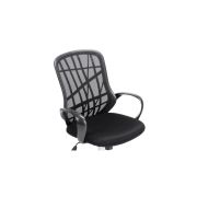 Scaun de birou cu mesh sl dexter, cadru cromat, mecanism de balans, roti pivotante, 100 kg, negru drm4771