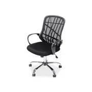 Scaun de birou cu mesh sl dexter, cadru cromat, mecanism de balans, roti pivotante, 100 kg, negru drm4771