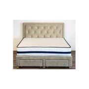 Set saltea ortopedica, iris super lux comfort, 90x190x26cm, fermitate tare, cu plasa de arcuri tip bonell, sistem de aerisire banda spaceair, saltsib plus perna matlasata microfibra 50x70cm, lavabila la 60°c drm4268