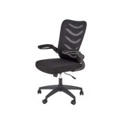 Scaun birou cu mesh hm lovren, ergonomic, inaltime reglabila, cotiere rabatabile, baza polipropilena, 100 kg, negru drm8806