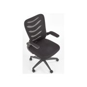 Scaun birou cu mesh hm lovren, ergonomic, inaltime reglabila, cotiere rabatabile, baza polipropilena, 100 kg, negru drm8806