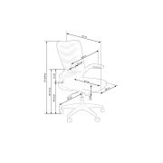 Scaun birou cu mesh hm lovren, ergonomic, suport lombar, inaltime reglabila, cotiere rabatabile, baza polipropilena, 100 kg, negru/gri drm8807