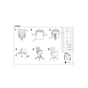 Scaun birou cu mesh hm lovren, ergonomic, suport lombar, inaltime reglabila, cotiere rabatabile, baza polipropilena, 100 kg, negru/gri drm8807