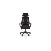 Scaun birou cu mesh hm valdez, mecanism de balans, cadru polipropilena, suport lombar, tetiera inclusa, 100 kg, negru drm8830