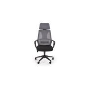 Scaun birou cu mesh hm valdez, mecanism de balans, cadru polipropilena, suport lombar, tetiera inclusa, roti pivontante, 100 kg, negru/gri drm8832