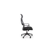 Scaun birou cu mesh hm valdez, mecanism de balans, cadru polipropilena, suport lombar, tetiera inclusa, roti pivontante, 100 kg, negru/gri drm8832