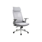 Scaun de birou syyt 9514, ergonomic, mesh, cu tetiera, mecanism de balans, cadru polipropilena, 110 kg, gri drm10267