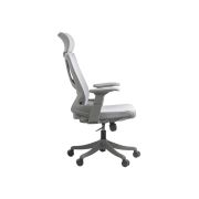 Scaun de birou syyt 9514, ergonomic, mesh, cu tetiera, mecanism de balans, cadru polipropilena, 110 kg, gri drm10267