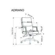 Scaun directorial hm adriano, stofa, inaltime reglabila, mecanism de balansare, 100 kg, bej drm10294
