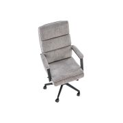 Scaun directorial hm adriano, stofa, inaltime reglabila, mecanism de balansare, perne duble, 100 kg, gri drm10296