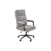 Scaun directorial hm adriano, stofa, inaltime reglabila, mecanism de balansare, perne duble, 100 kg, gri drm10296