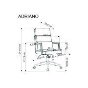 Scaun directorial hm adriano, stofa, inaltime reglabila, mecanism de balansare, perne duble, 100 kg, olive drm10295