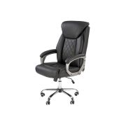 Scaun directorial hm helder, piele ecologica, robust, inaltime reglabila, mecanism de balansare, 100 kg, negru drm10297