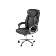 Scaun directorial hm helder, piele ecologica, robust, inaltime reglabila, mecanism de balansare, 100 kg, negru drm10297