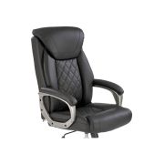 Scaun directorial hm helder, piele ecologica, robust, inaltime reglabila, mecanism de balansare, 100 kg, negru drm10297