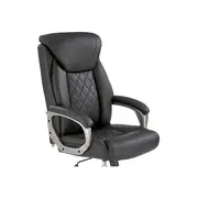Scaun directorial hm helder, piele ecologica, robust, inaltime reglabila, mecanism de balansare, 100 kg, negru drm10297