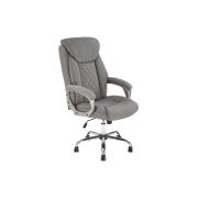 Scaun directorial hm helder 2, stofa, cadru metalic cromat, mecanism de balansare, 100 kg, gri drm10298