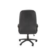 Scaun directorial hm mario, piele ecologica, suport lombar, baza polipropilena, roti pivotante, mecanism de balans, roti de cauciuc,100 kg, negru drm10303