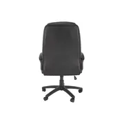 Scaun directorial hm mario, piele ecologica, suport lombar, baza polipropilena, roti pivotante, mecanism de balans, roti de cauciuc,100 kg, negru drm10303