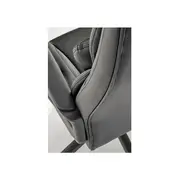 Scaun directorial hm mario, piele ecologica, suport lombar, baza polipropilena, roti pivotante, mecanism de balans, roti de cauciuc,100 kg, negru drm10303