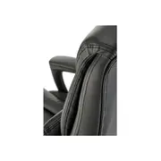 Scaun directorial hm mario, piele ecologica, suport lombar, baza polipropilena, roti pivotante, mecanism de balans, roti de cauciuc,100 kg, negru drm10303