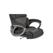 Scaun directorial hm steven, piele ecologica/stofa, mecanism de balansare, negru drm10301
