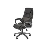Scaun directorial hm steven, piele ecologica/stofa, mecanism de balansare, negru drm10301