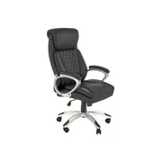Scaun directorial hm thomas, piele ecologica, mecanism de balansare, cadru polipropilena, 100 kg, negru drm10302