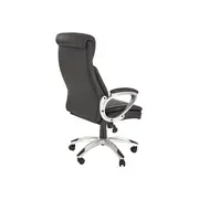 Scaun directorial hm thomas, piele ecologica, mecanism de balansare, cadru polipropilena, 100 kg, negru drm10302