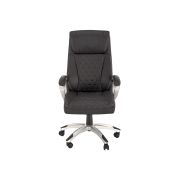 Scaun directorial hm thomas, piele ecologica, mecanism de balansare, cadru polipropilena, 100 kg, negru drm10302