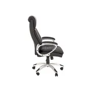 Scaun directorial hm thomas, piele ecologica, mecanism de balansare, cadru polipropilena, 100 kg, negru drm10302