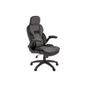 Scaun directorial hm valerio, stofa si piele ecologica, sarcina maxima 100 kg, negru/gri drm10304