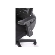 Scaun birou egonomic hm polon, mesh, mecanism inclinare, baza polipropilena, suport lombar, tetiera, 100 kg, negru drm10324