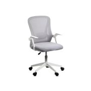 Scaun birou egonomic off 433, mesh, inaltime ajustabila, baza polipropilena, suport lombar, cotiere rabatabile, 90 kg, gri drm10340