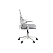 Scaun birou egonomic off 433, mesh, inaltime ajustabila, baza polipropilena, suport lombar, cotiere rabatabile, 90 kg, gri drm10340
