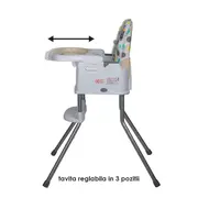Scaun de luat masa multifunctional coccolle ziti beige dots smb332088344