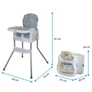 Scaun de luat masa multifunctional coccolle ziti grey stars smb332088364