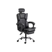 Scaun directorial off 4151, piele ecologica, mecanism de balansare, suport pentru picioare, 130 kg drm10338