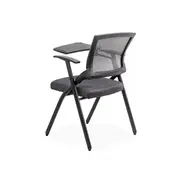 Scaun vizitator hrc 603, cu masuta rabatabila, pliabil, ergonomic, mesh, cadru metalic, 120 kg, negru drm10341